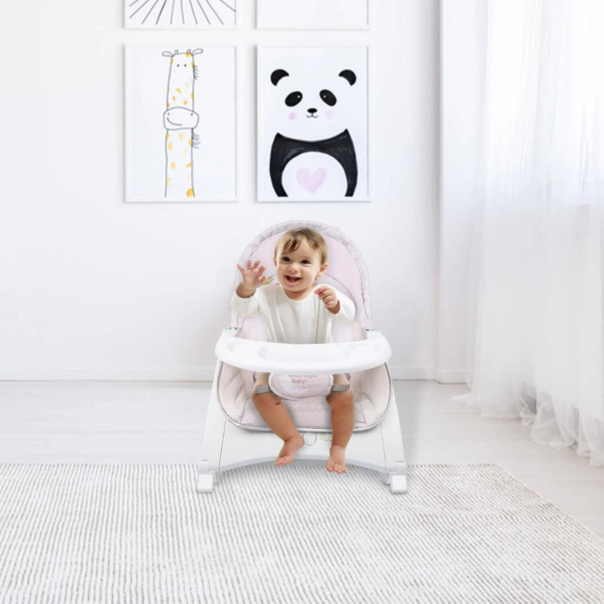 Discover the versatility of the R For Rabbit 3-in-1 Baby Rocker & Bouncer, transitioning from play to feeding and resting with ease, ensuring comfort and engagement for your child. Available at uSmile.toys."www.usmile.toys